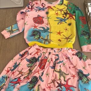 Colorful Starfish and Sea Life Two-Piece Set
